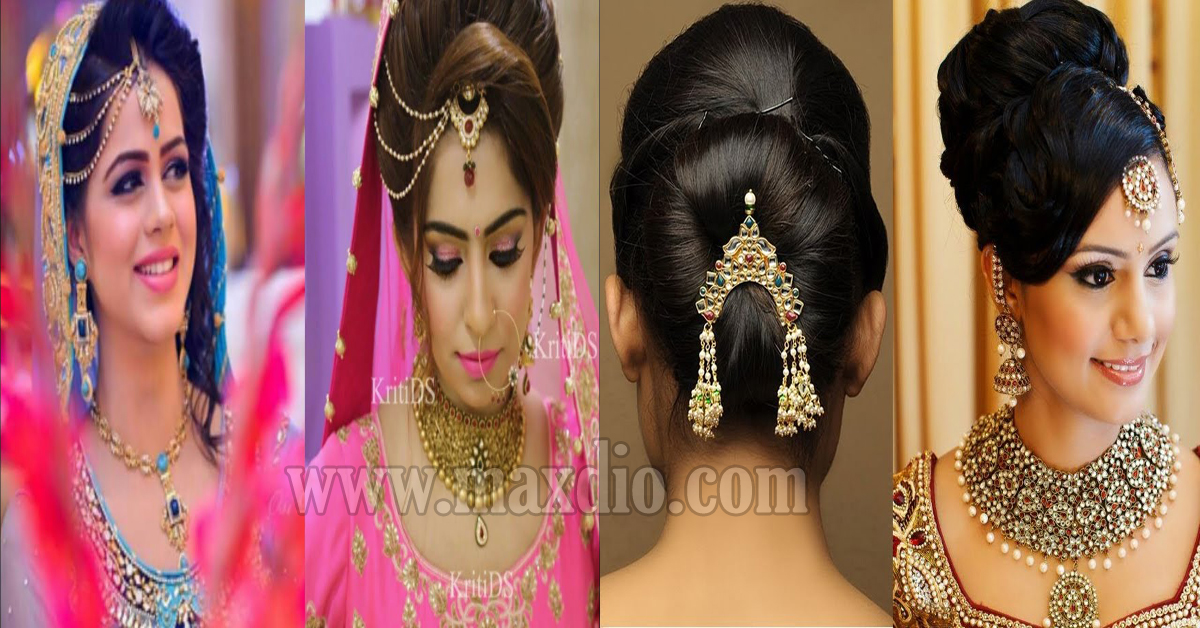 hairstyle with lehenga wedding  hairstyle with lehenga choli  hairstyle  with lehenga low buns  Hairstyles for gowns Indian bride Indian wedding  gowns