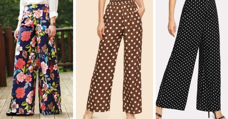 floral pull on trousers